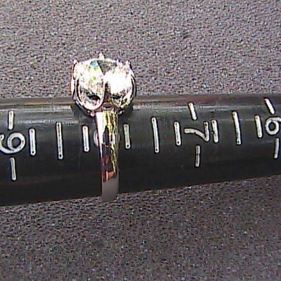 14k White Gold Filled Engagement Ring (#60) - Picture 5 of 8